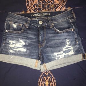 american eagle denim shorts